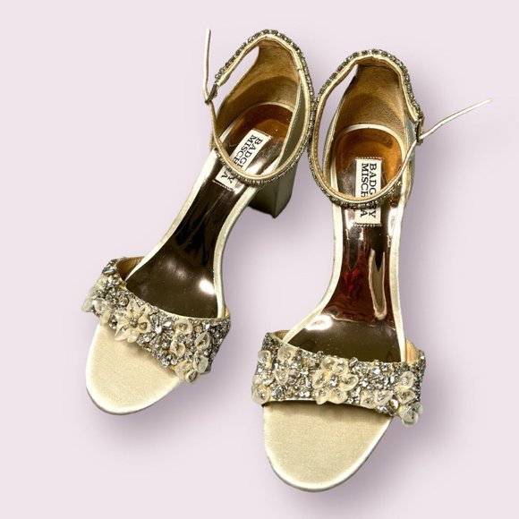 Badgley Mischka Finesse Ankle Strap Sandal Open Toe Size 7.5 - Picture 3 of 9